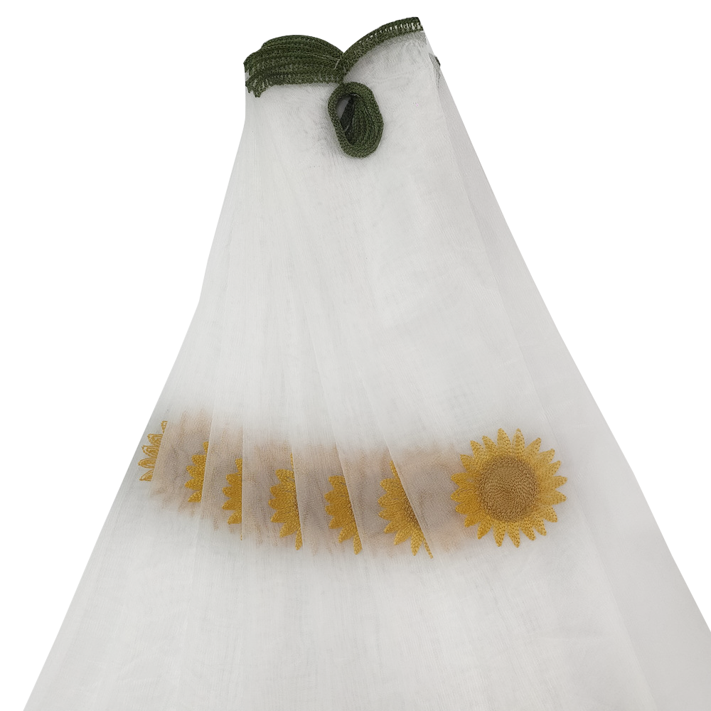  Sunflower Flower Pattern Towel Cheap Embroidery Curtain for Kitchen and Cafe