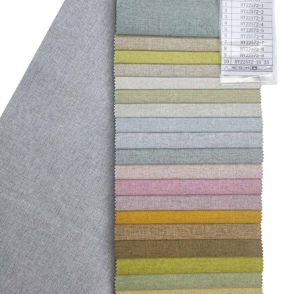 33 Colors Customizable Fine Linen Blackout Fabric for Curtain