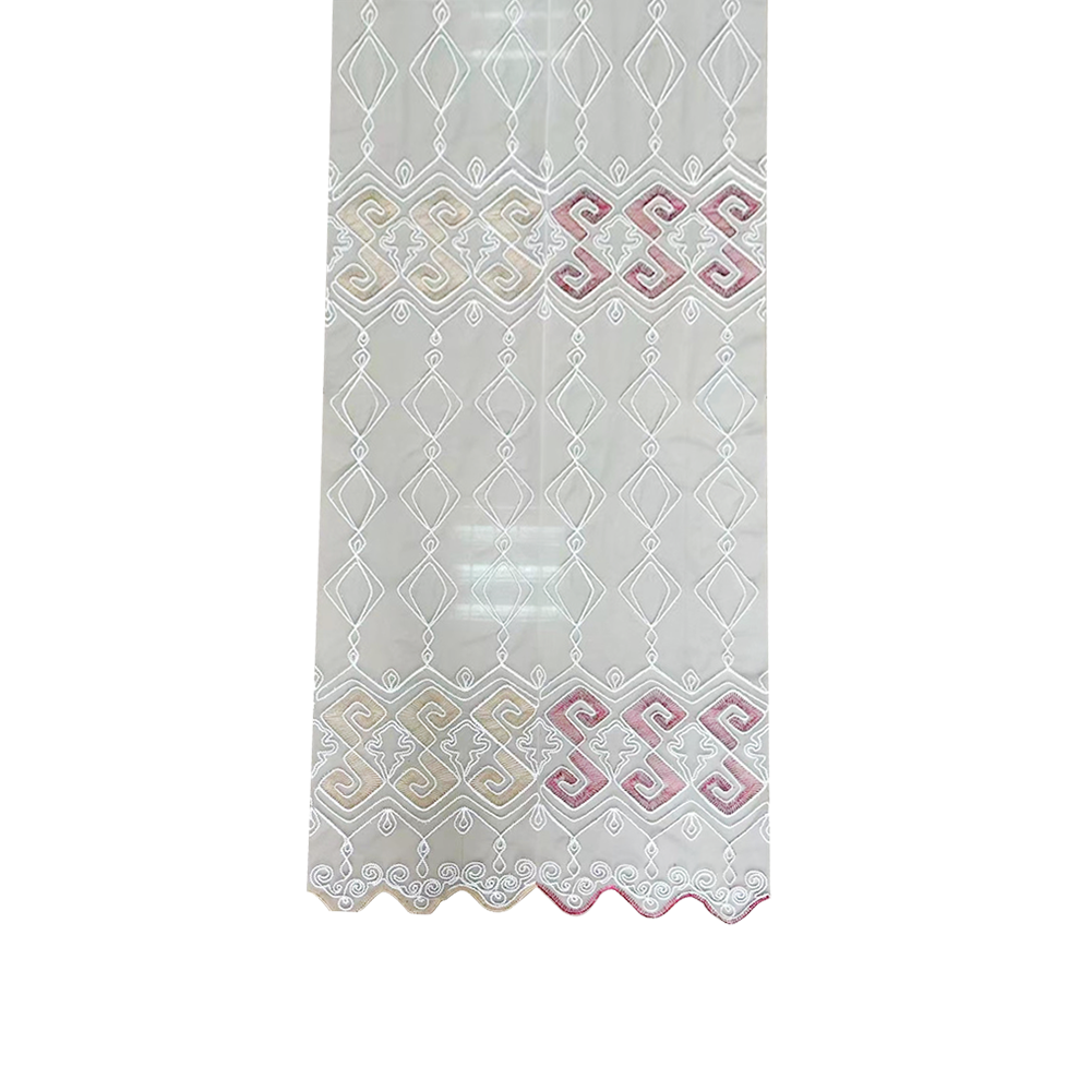 New Geometric Pattern Design Embroidery Curtain Fabric 