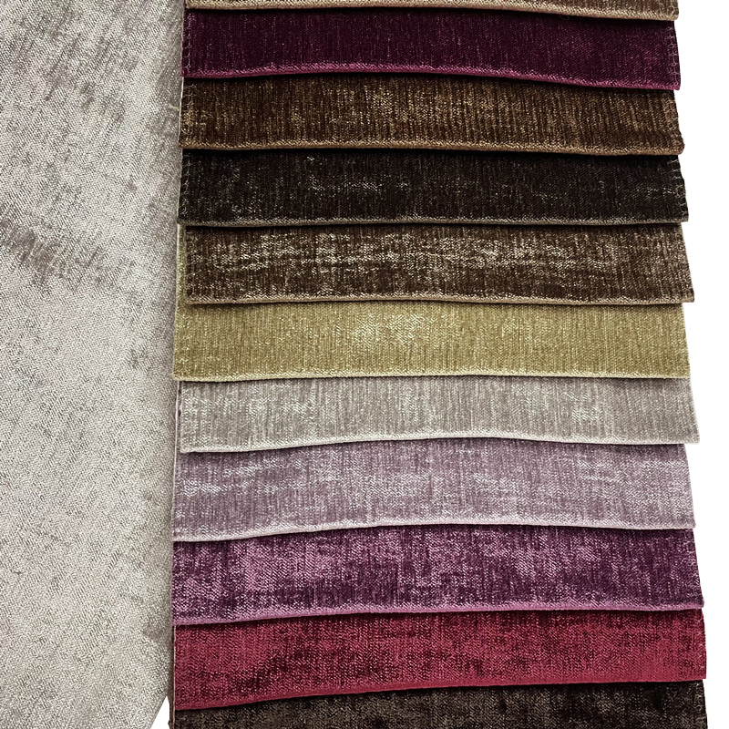 Dark Color Series Polyester Plain Chenille Curtain Fabric