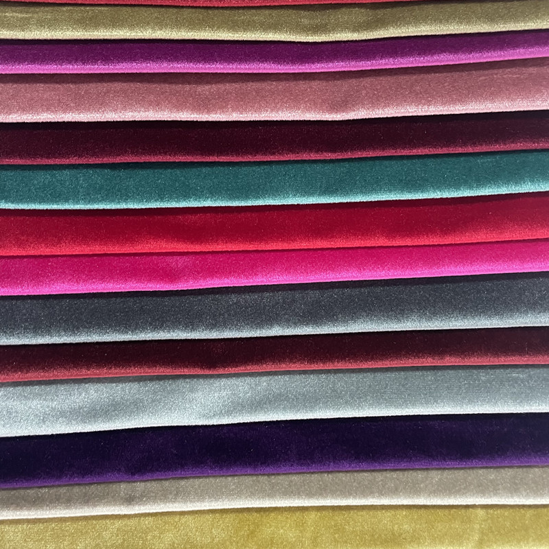 Soft Solid Color Shiny Italian Velvet Fabric Upholstery Velvet Curtain Fabric 