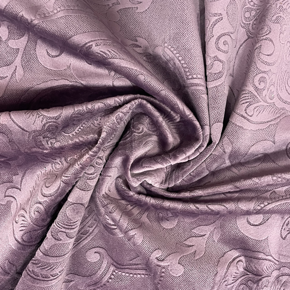 Polyester European Classical Style Embossed Holland Velvet Fabric for Curtain