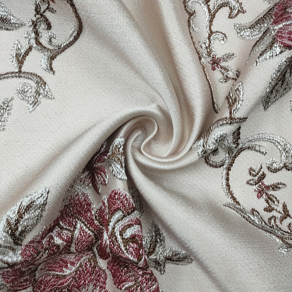 Luxury Style Polyester Material Jacquard Fabric for Curtain