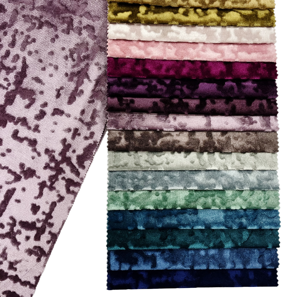 Multiple Colors Polyester Luxury Style Italian Regular Ice Velvet Curtain Fabric 