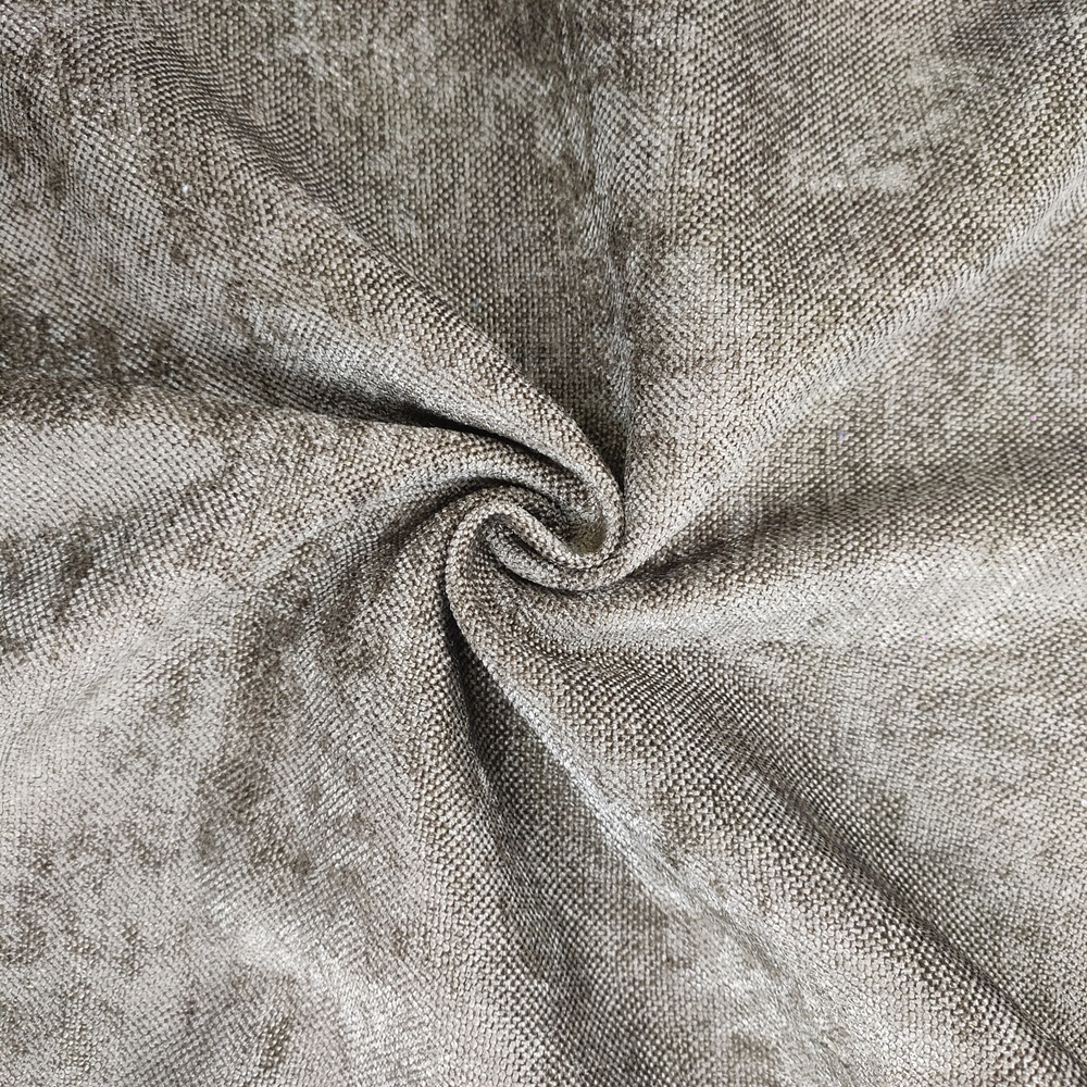 Minimalist Style Polyester Soft Plain Color Chenille Curtain Fabric 