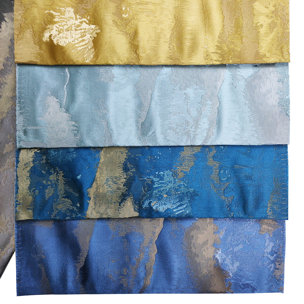 Cheap High Quality Polyester High Density Brocade Jacquard Curtain Fabric 