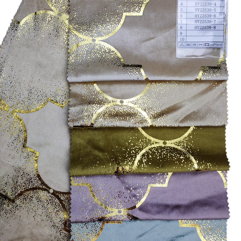 Polyester Foil Luxury Bronzing Silk Italian Velvet Fabric for Curtain