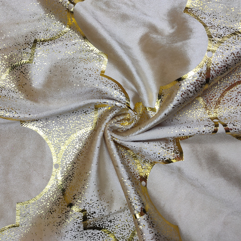 Polyester Foil Luxury Bronzing Silk Italian Velvet Fabric for Curtain