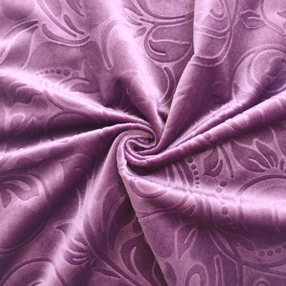 Customized Luxury Polyester 3D Embossed Italian Velvet Fabric for Curtain