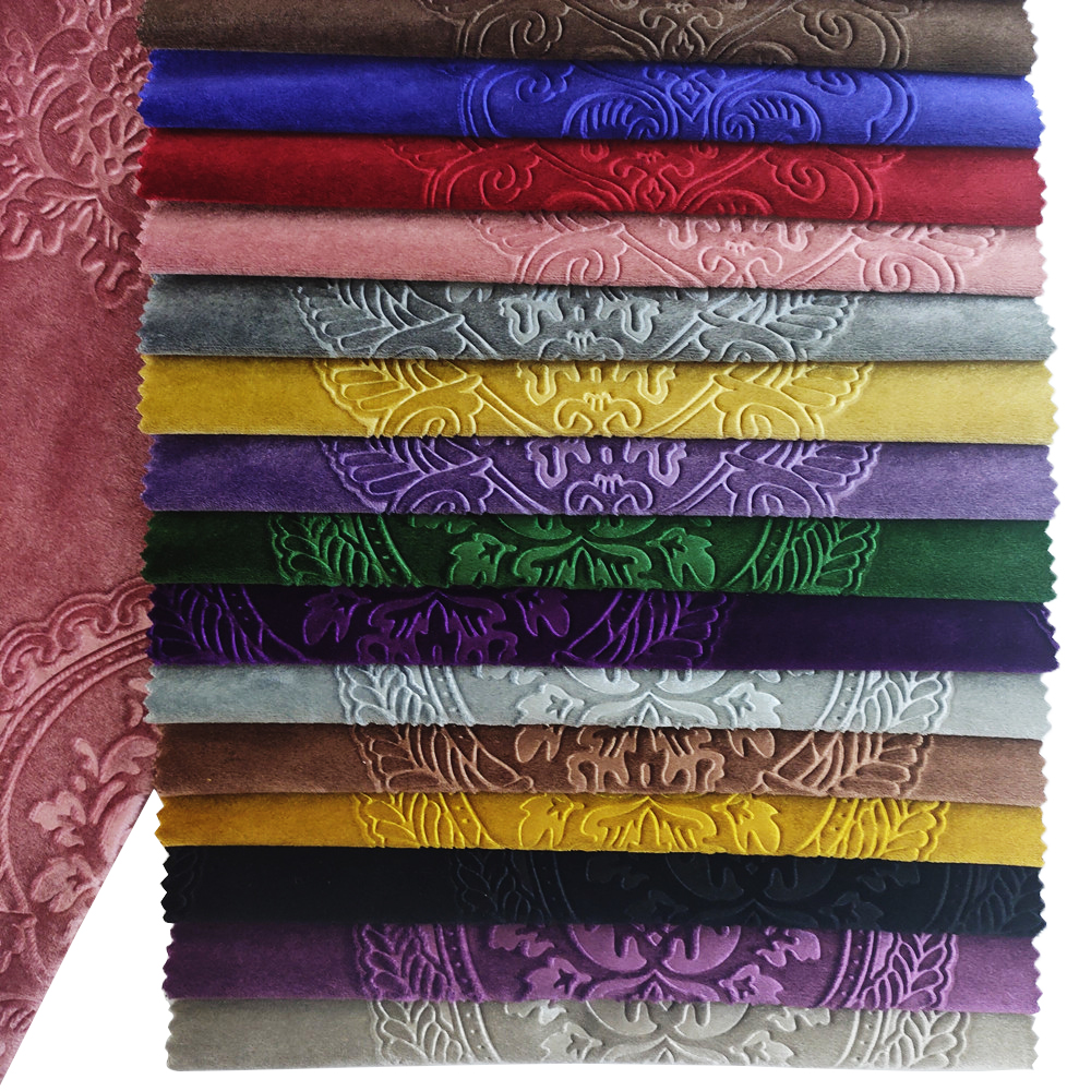 High Quality Soft 3D Embossed Italian Velvet Upholstery Fabric for Curtain