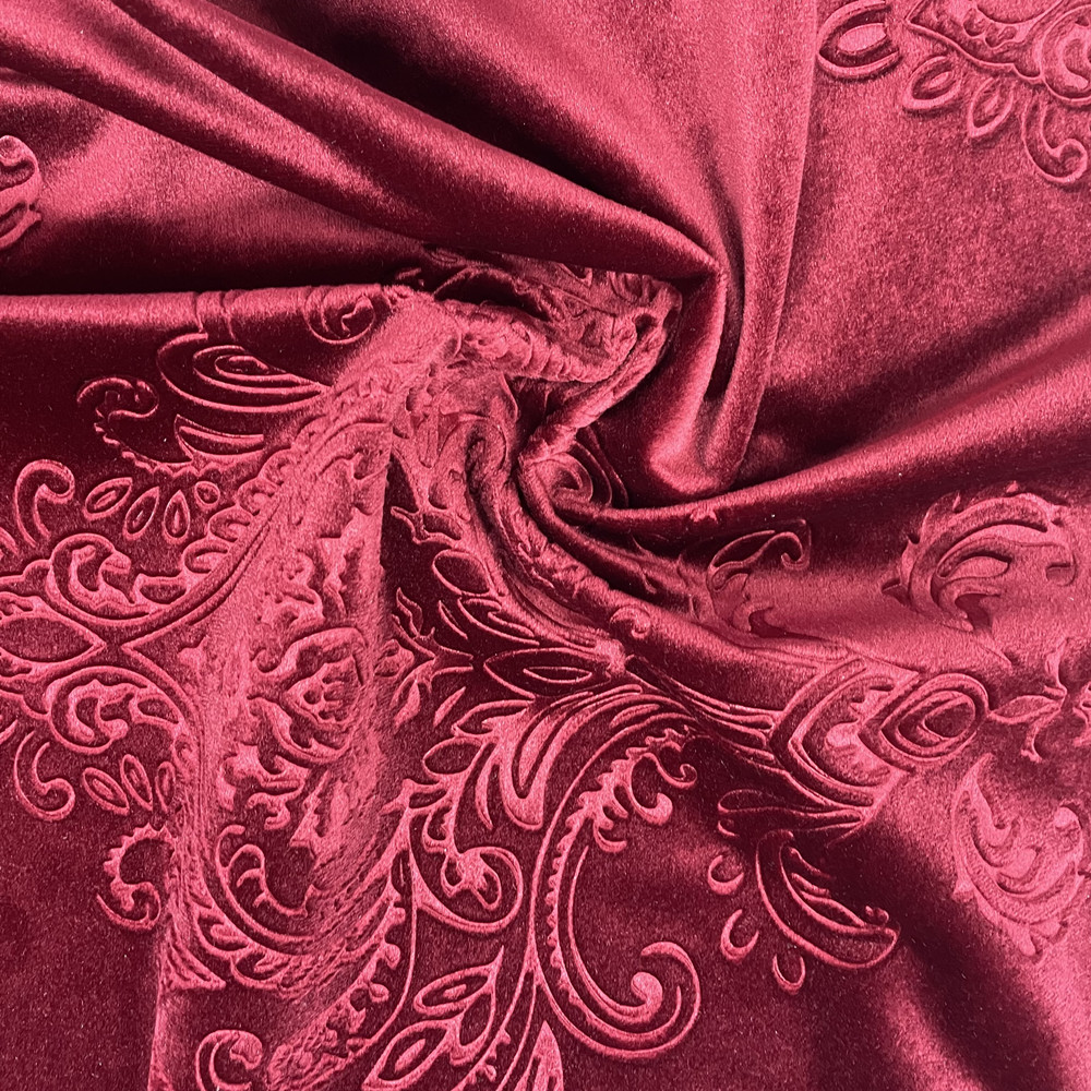 Polyester Luxury High Quality 3D Embossed Italian Velvet Fabric for Curtain