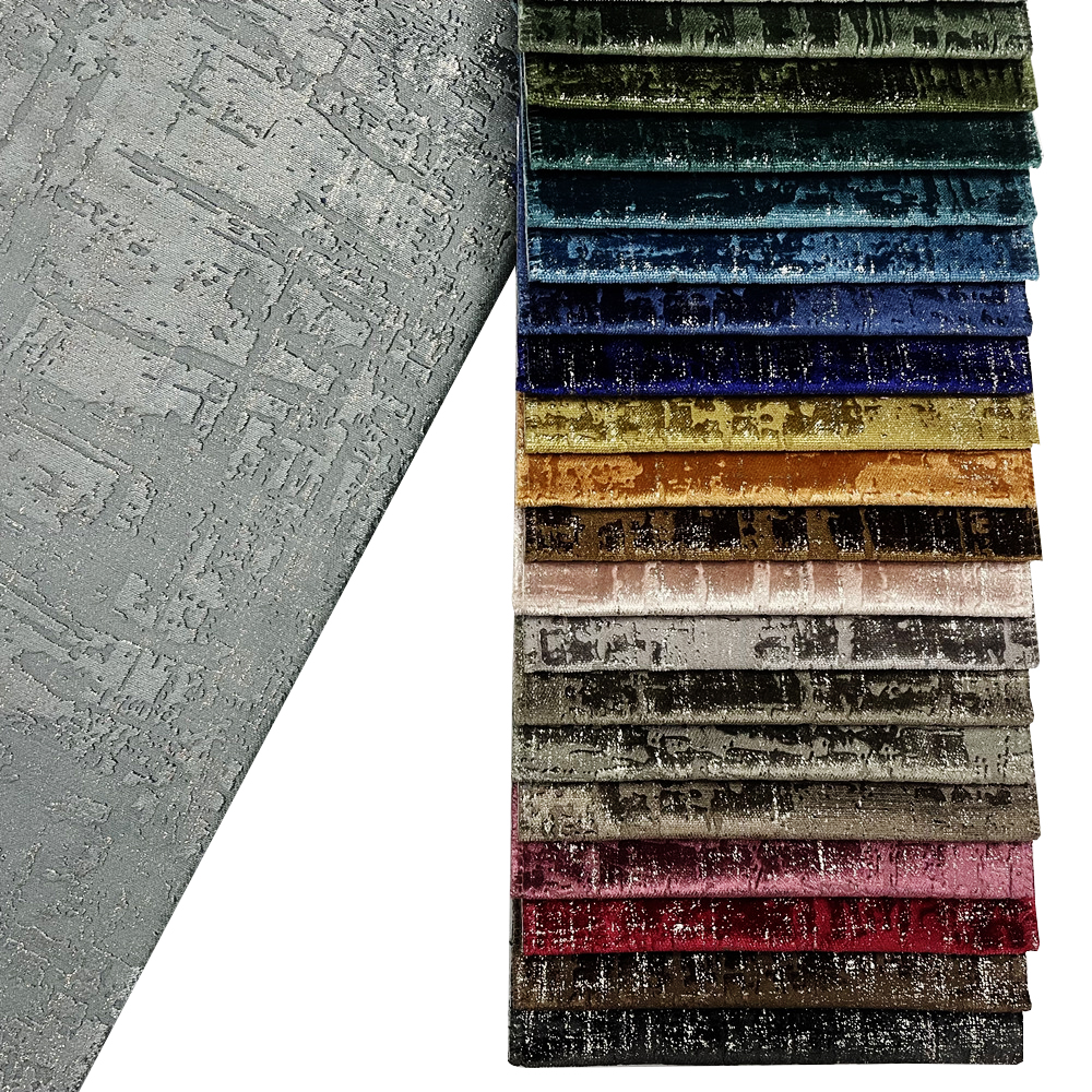  Dark Color Series Cut Pile Velvet Sofa Upholstery Fabric 