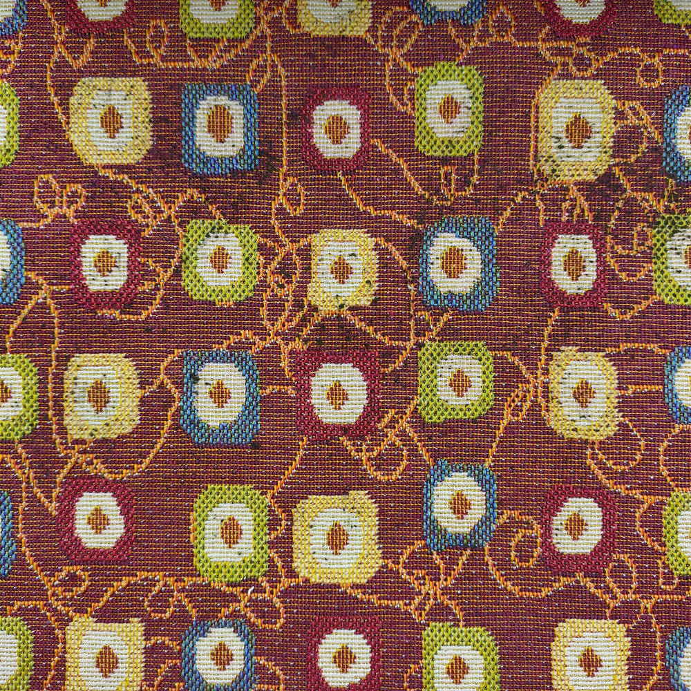 Square Pattern Jacquard Upholstery Fabric for Sofa Cushion Tablecloth 