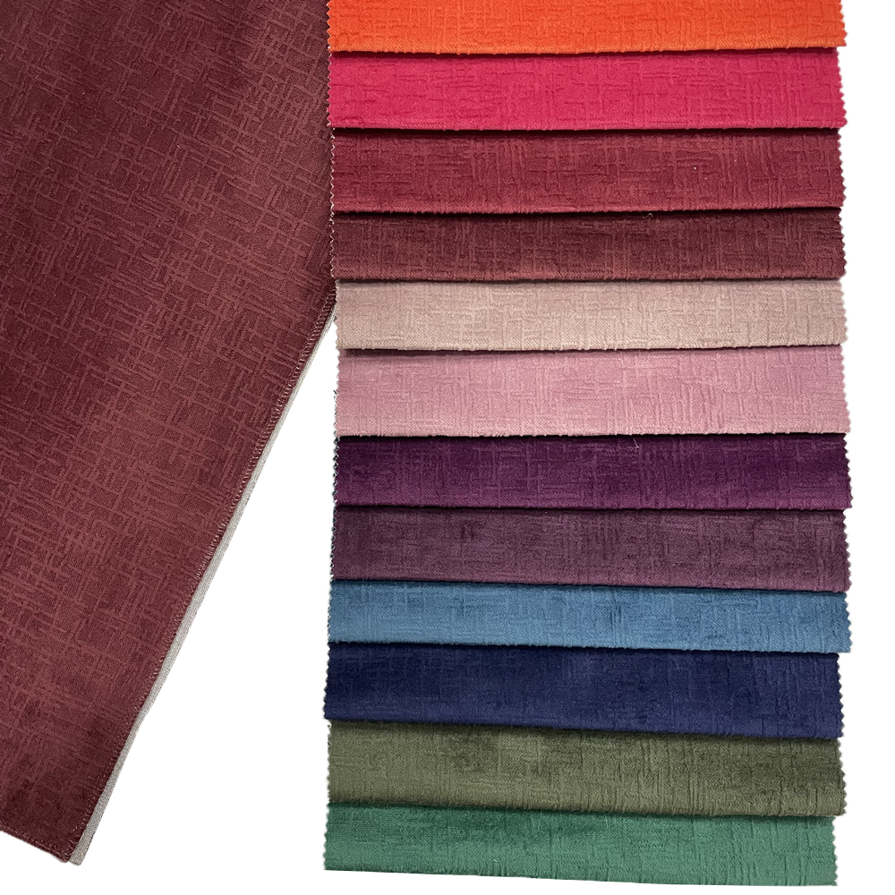 Dark Color Series Polyester Home Textile Upholstery Plain Holland Velvet Fabric 