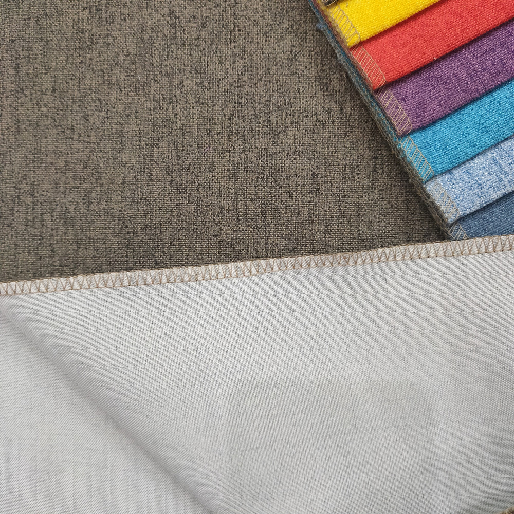 Polyester Solid Color Imitation Cotton Linen Sofa Upholstery Fabric 