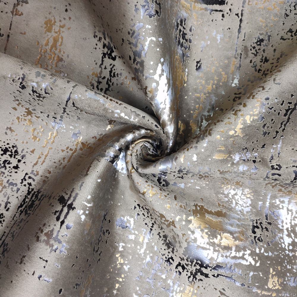 Heavyweight Polyester Three Color Bronzing Foil Holland Velvet Sofa Fabric 