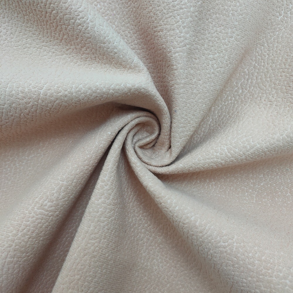 Polyester Super Soft Knitted Imitation Cotton Fleece Embossed Sofa Fabric 