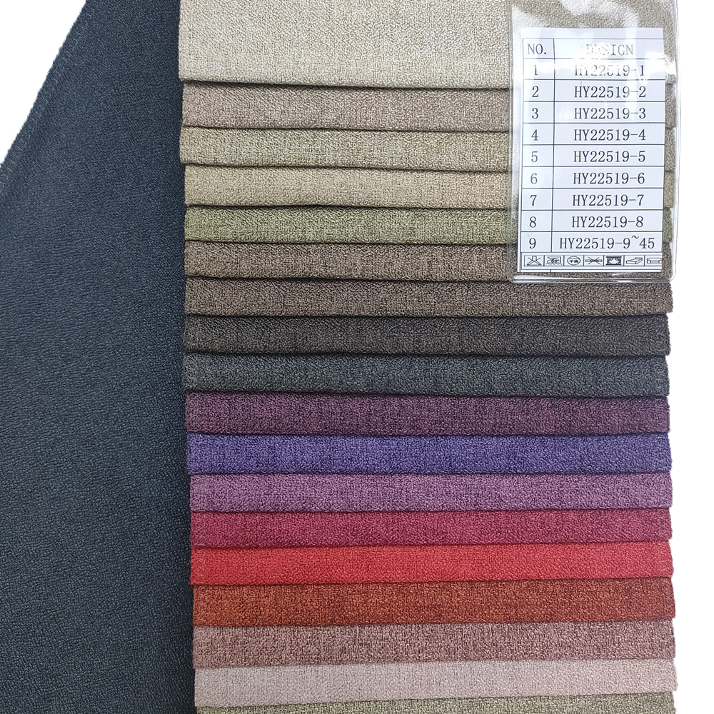 Multicolor High Quality Plain Color Imitation Linen Sofa Fabric 