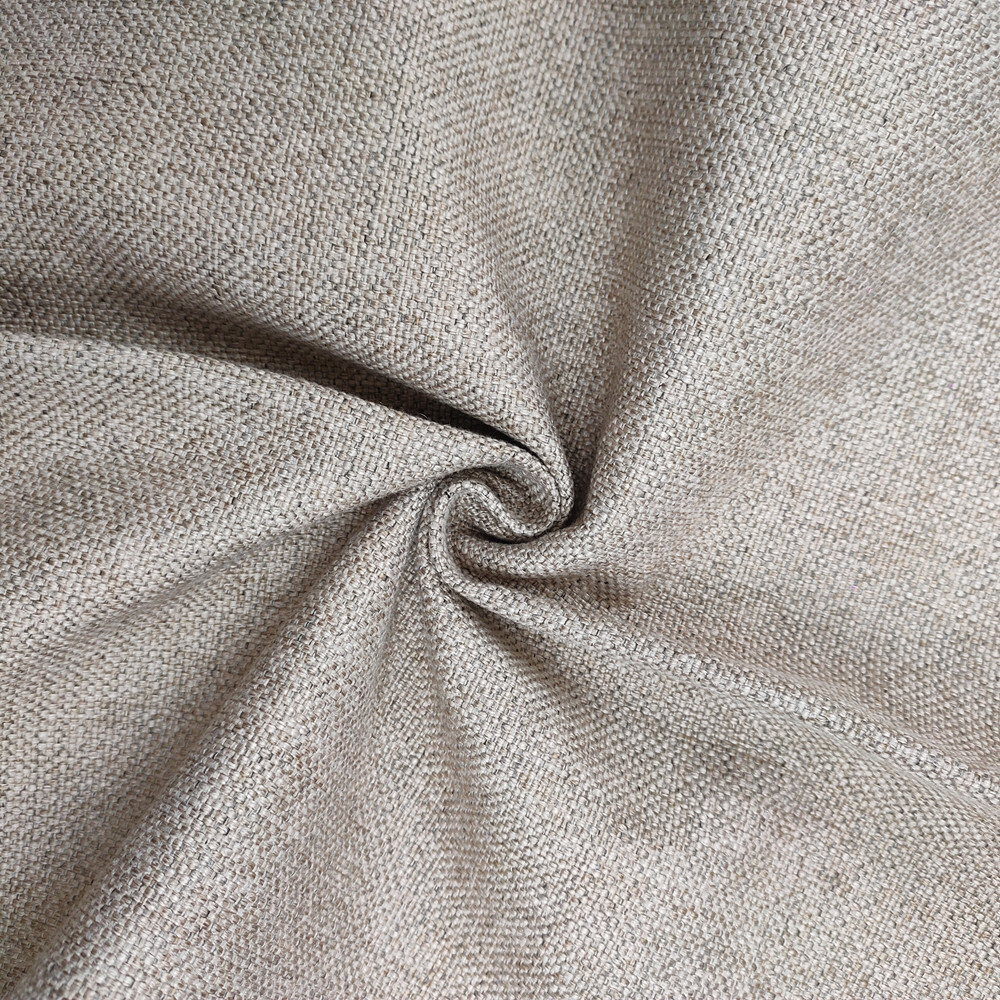 Polyester Upholstery Plain Color Imitation Linen Sofa Fabric Custom